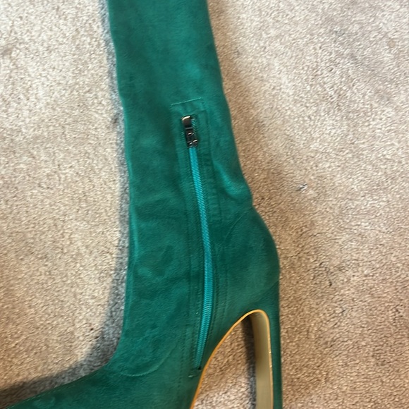 Green Knee High Boots - Picture 7 of 8